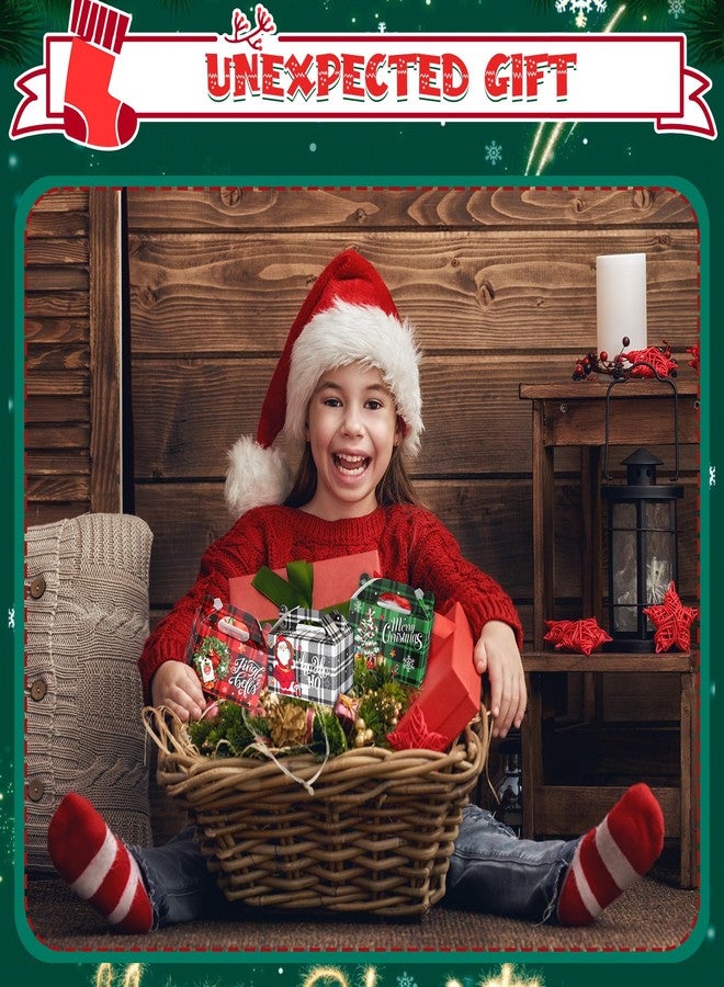Cholemy 96 Pcs Christmas Treat Boxes 3D Cardboard Xmas Plaid Gift Boxes Christmas Cookie Paper Boxes Pre Assembled Candy Boxes for Gift Giving Buffalo Plaid Dessert Gift Wrap Boxes - Image 5